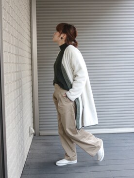 「SEVENDAYS=SUNDAY（セブンデイズサンデイ）のアイテム（ノーカラージャケット）」を使った、nontaさん（レディース・148cm）の冬コーディネート
