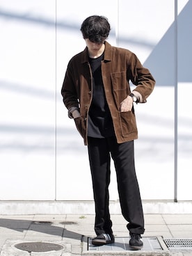 「アイテム（カバーオール）」を使った、_ryo_さん（メンズ・180cm）の春コーディネート