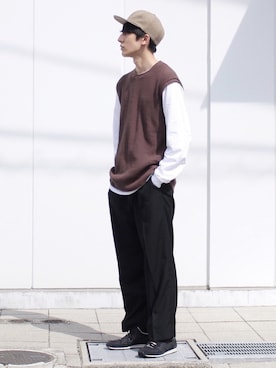 「SUNSEA（サンシー）のアイテム（帽子）」を使った、_ryo_さん（メンズ・180cm）の秋コーディネート