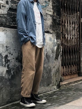 「ATTENTION（アテンション）のアイテム」を使った、sevenさん（メンズ・177cm）の春コーディネート