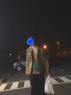 「DIGAWEL（ディガウェル）のアイテム（スラックス）」を使った、ゆさん（メンズ・172cm）の秋コーディネート