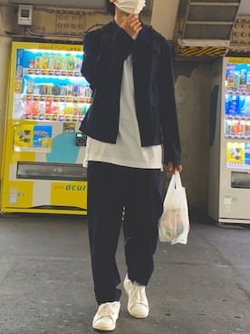 「URU（ウル）のアイテム（ブルゾン）」を使った、ゆさん（メンズ・172cm）の秋コーディネート