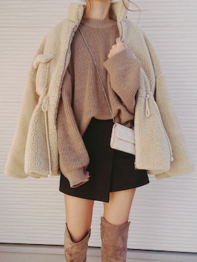 「DHOLIC（ディーホリック）のアイテム（その他アウター）」を使った、yu.さん（レディース・165cm）の秋コーディネート