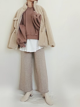 「DHOLIC（ディーホリック）のアイテム（その他アウター）」を使った、yu.さん（レディース・165cm）の冬コーディネート