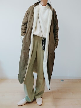 「DHOLIC（ディーホリック）のアイテム（その他アウター）」を使った、yu.さん（レディース・165cm）の冬コーディネート