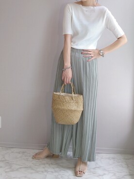 「AmbreNeige」｜「アイテム（腕時計）」を使った、yu.さん（レディース・165cm）の夏コーディネート