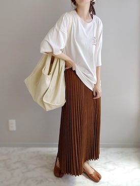 「CLEA（クレア）のアイテム（財布/小物）」を使った、yu.さん（レディース・165cm）の夏コーディネート