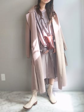 「rectangle（レクタングル）のアイテム（チェスターコート）」を使った、yu.さん（レディース・165cm）の秋コーディネート