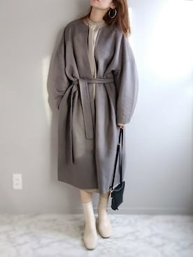 「4youstory（フォーユーストーリー）のアイテム（ワンピース）」を使った、yu.さん（レディース・165cm）の秋コーディネート