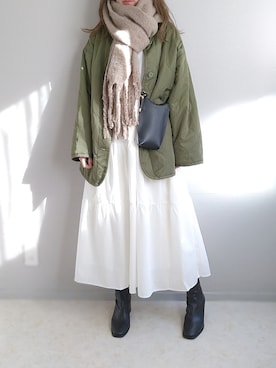 「アイテム（その他アウター）」を使った、yu.さん（レディース・165cm）の冬コーディネート