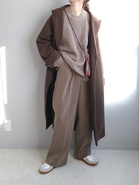「ジャーマントレーナー」｜「アイテム（チェスターコート）」を使った、yu.さん（レディース・165cm）の冬コーディネート