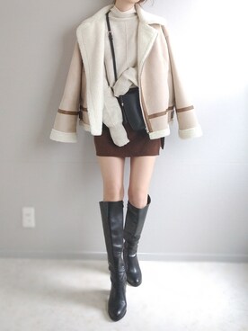 yu.さん（レディース・165cm）の冬コーディネート