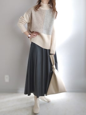 「Orobianco（オロビアンコ）のアイテム（腕時計）」を使った、yu.さん（レディース・165cm）の冬コーディネート