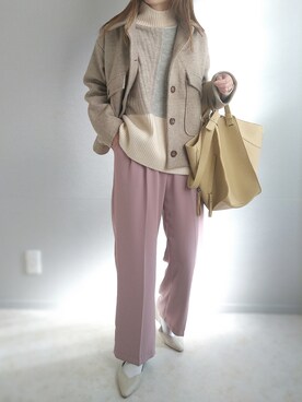 「DHOLIC STYLE（ディーホリックスタイル）のアイテム（その他アウター）」を使った、yu.さん（レディース・165cm）の冬コーディネート