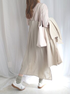 「LAC-VERT（ラック・ヴェール）の【LAC VERT/ラック・ヴェール】PUレザートートバッグ（トートバッグ）」を使った、yu.さん（レディース・165cm）の冬コーディネート