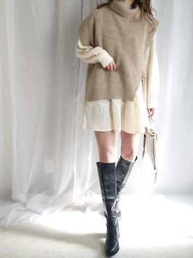 yu.さん（レディース・165cm）の冬コーディネート