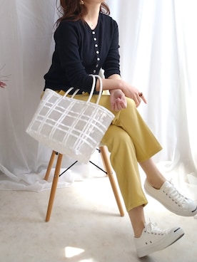 「rectangle（レクタングル）のアイテム（パンツ）」を使った、yu.さん（レディース・165cm）の春コーディネート