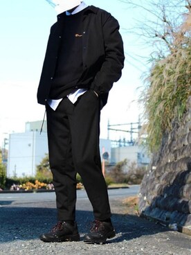 「CLANE（クラネ）のアイテム（ナイロンジャケット）」を使った、たかしさん（メンズ・171cm）の秋コーディネート
