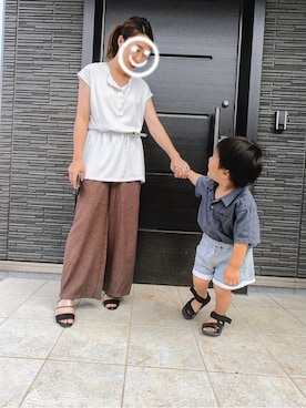 「devirock（デビロック）のオープンカラーシャツ（シャツ/ブラウス）」を使った、rinaaaさん（レディース・158cm）の秋コーディネート