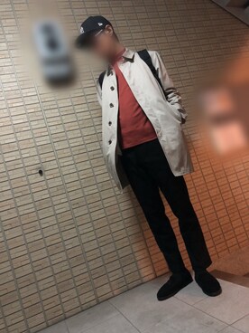 「ステンカラーコート ベージュ」｜k-sanさん（メンズ・177cm）の秋コーディネート