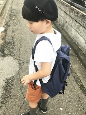 「ベレー帽男子」｜soreiさん（キッズ・110cm）の秋コーディネート