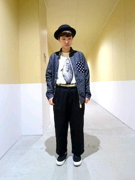 「モノトーン」｜Siさん（レディース・155cm）の冬コーディネート