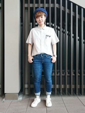 「アイテム（腕時計）」を使った、Siさん（レディース・155cm）の夏コーディネート