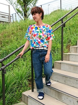 「stradivarius（ストラディバリウス）のアイテム」を使った、Siさん（レディース・155cm）の夏コーディネート