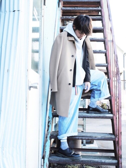 Miyavi Studiousのステンカラーコートを使ったコーディネート Wear