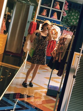 「PULL&BEAR（プルアンドベア）のアイテム（ワンピース/ドレス）」を使った、一颗年鱼さん（レディース・158cm）の夏コーディネート