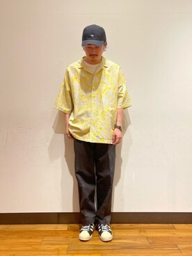 「URBAN RESEARCH（アーバンリサーチ）のアイテム（帽子）」を使った、川野健也さん（メンズ・169cm）の春コーディネート