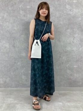 「SKA（スカ）のアイテム」を使った、山田　オデット エ オディール スタッフさん（レディース・158cm）の夏コーディネート