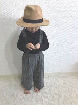 「GLOBAL WORK（グローバルワーク）のアイテム（オールインワン・サロペット）」を使った、neneさん（キッズ・90cm）の冬コーディネート