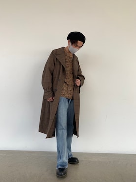 「BEAMS（ビームス）のアイテム（ハンチング/ベレー帽）」を使った、ふうとさん（メンズ・172cm）の冬コーディネート