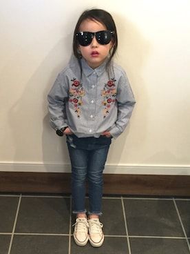 「Daniel Wellington（ダニエルウェリントン）のアイテム」を使った、noaさん（キッズ・110cm）の冬コーディネート