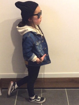 「Daniel Wellington（ダニエルウェリントン）のアイテム」を使った、noaさん（キッズ・110cm）の冬コーディネート