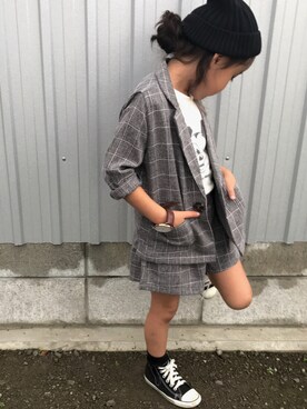 「Daniel Wellington（ダニエルウェリントン）のアイテム」を使った、noaさん（キッズ・110cm）の秋コーディネート