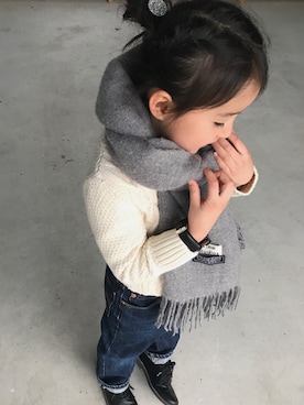 「Acne Studios（アクネストゥディオズ）のアイテム」を使った、noaさん（キッズ・110cm）の冬コーディネート