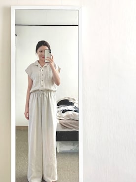 「STYLE」｜「アイテム（オールインワン・サロペット）」を使った、Hannah🇰🇷さん（レディース・159cm）の夏コーディネート