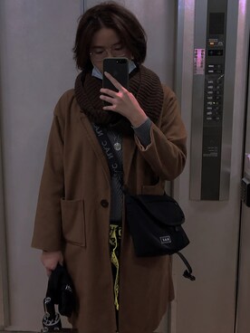 「大衣外套」｜kiki彤さん（レディース・170cm）の冬コーディネート