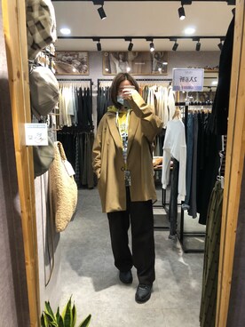 「帽T」｜kiki彤さん（レディース・170cm）の冬コーディネート