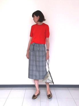 「PRADA（プラダ）のアイテム（パンプス）」を使った、fusakoさん（レディース・163cm）の夏コーディネート