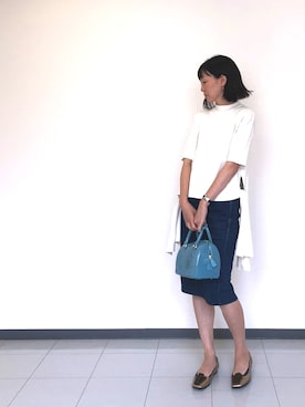 「PRADA（プラダ）のアイテム（パンプス）」を使った、fusakoさん（レディース・163cm）の夏コーディネート