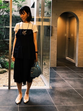 「SEE BY CHLOE（シーバイクロエ）のアイテム（ワンピース/ドレス）」を使った、fusakoさん（レディース・163cm）の夏コーディネート