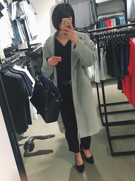 「寒い」｜「アイテム（サロペット/オーバーオール）」を使った、🧸さん（レディース・163cm）の冬コーディネート