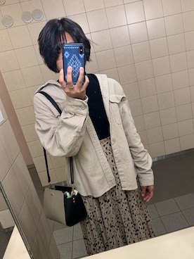 「ダルメシアン柄スカート」｜🧸さん（レディース・163cm）の秋コーディネート