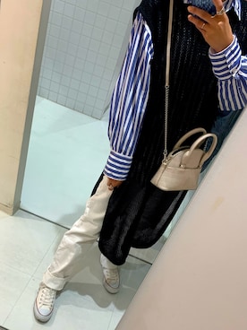 「nice claup」｜「アイテム（アクセサリー）」を使った、🧸さん（レディース・163cm）の春コーディネート