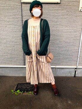 「WC（ダブル シー）のアイテム（ハンチング/ベレー帽）」を使った、mahalo  さん（レディース・164cm）の秋コーディネート