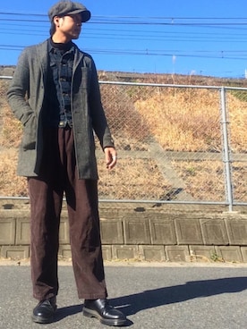 「PRIVATE WHITE V.C.（プライベートホワイト）のアイテム（その他アウター）」を使った、浅野 允利さん（メンズ・177cm）の冬コーディネート