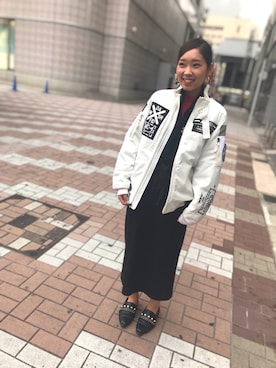 Ma 1を使った バイク のレディース人気ファッションコーディネート Wear